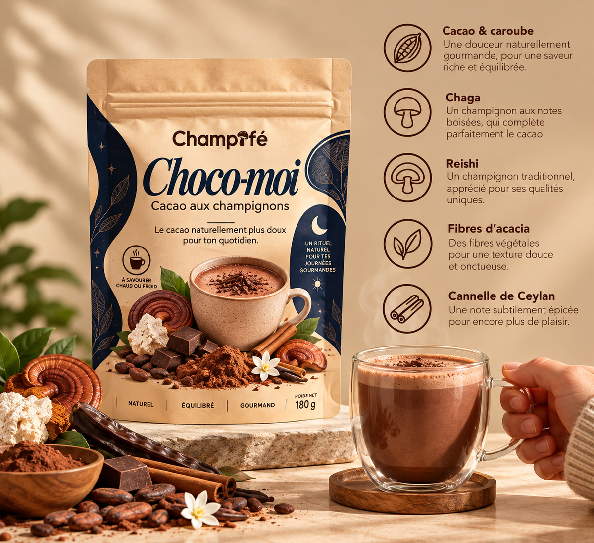 Choco-moi – Le cacao aux champignons