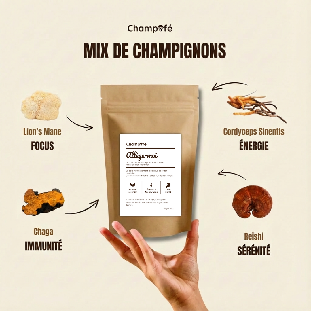 Allège-moi – Le café aux champignons